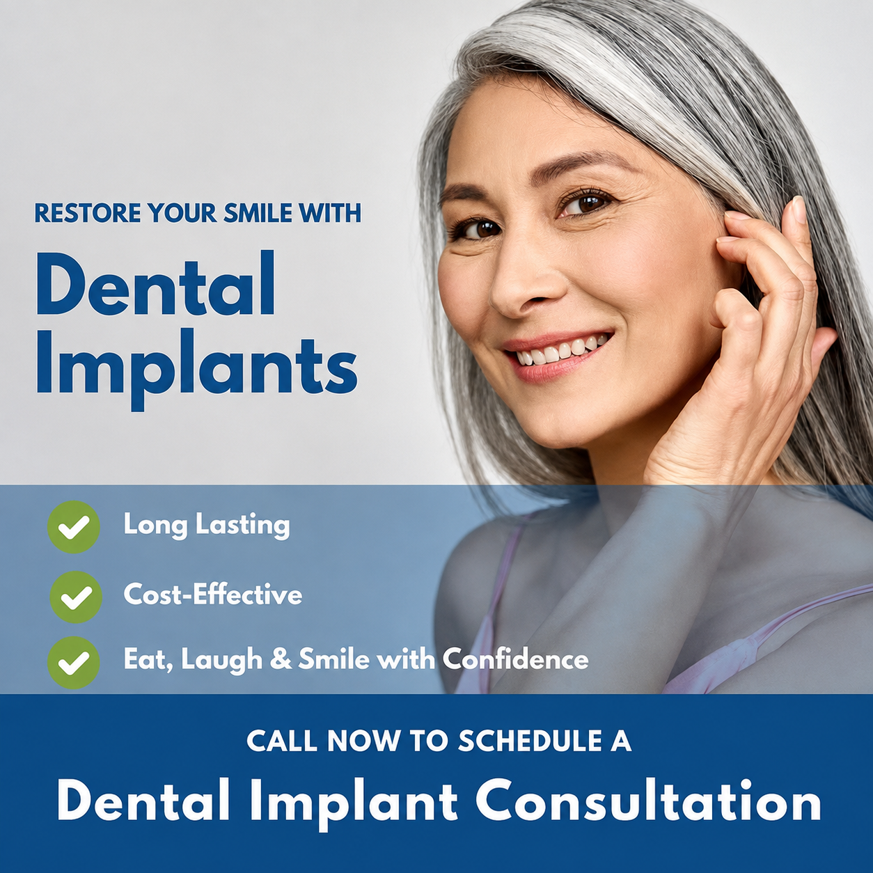 Dental practice ad creative produced by Growbi, variation 10