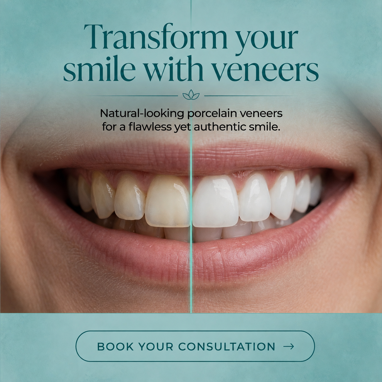 Dental practice ad creative produced by Growbi, variation 14