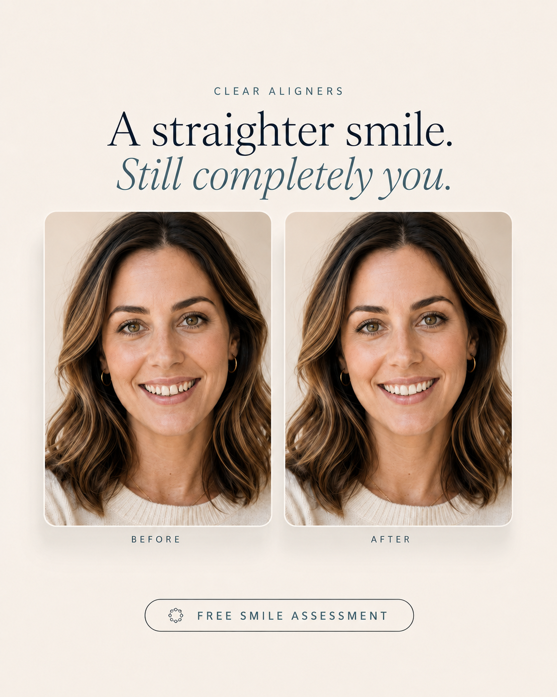 Dental practice ad creative produced by Growbi, variation 2