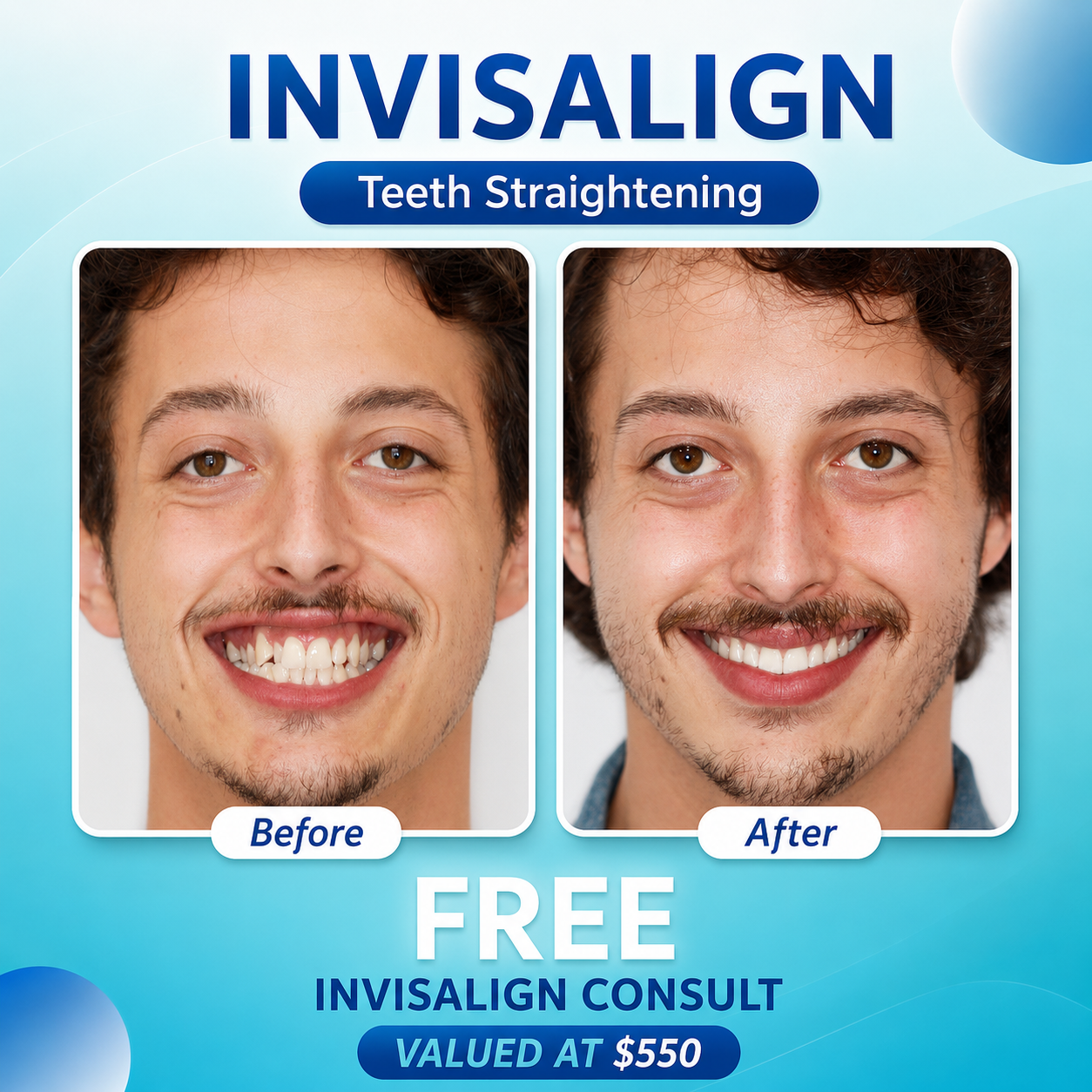 Dental practice ad creative produced by Growbi, variation 8