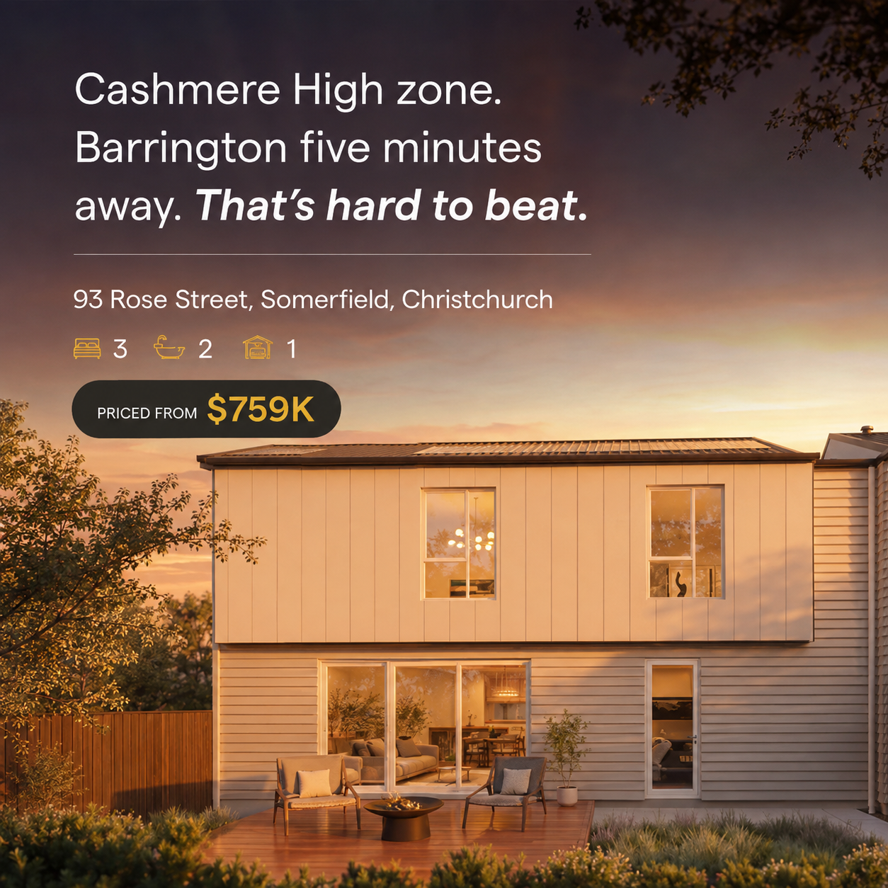 Real estate ad creative produced by Growbi, variation 1